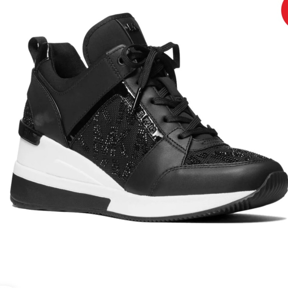 Michael Kors Georgie black trainers - Picture 1 of 7